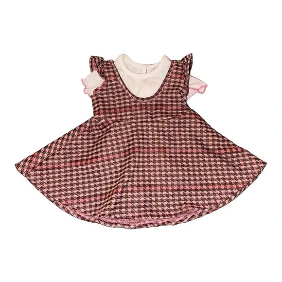 Baby Girls Jacquard Plaid Jumper 3-6 months - Picture 1 of 8
